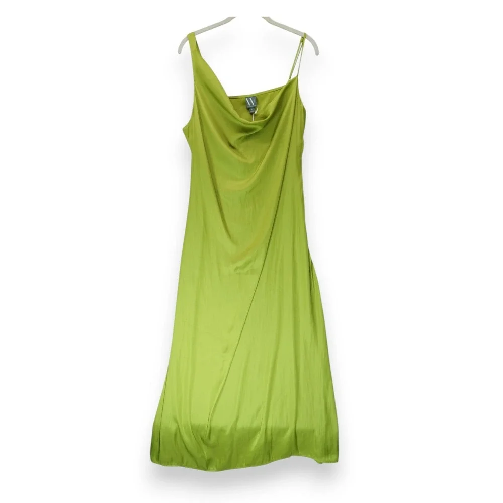 NWT Worthington Sleeveless Maxi Dress Green Women's XL Side Zip MSRP $100‎